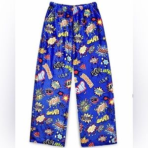 iscream Big Boys’ Plush Fleece Pajama/Lounge Pants, Superhero Theme, NWT, Sz 14,